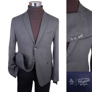 Original Penguin Mens Wool Blend Two-Button Sz 38S Casual Jacket Unconstructed